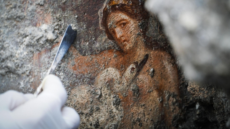 La scena a luci rosse scoperta a Pompei